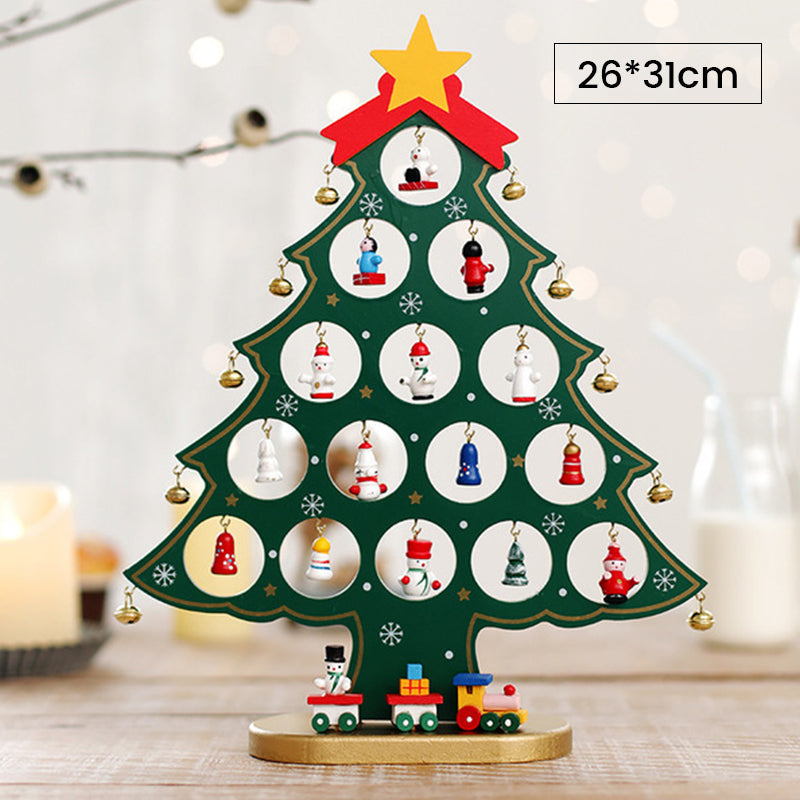 DIY hölzernes Mini Weihnachtsbaum Set