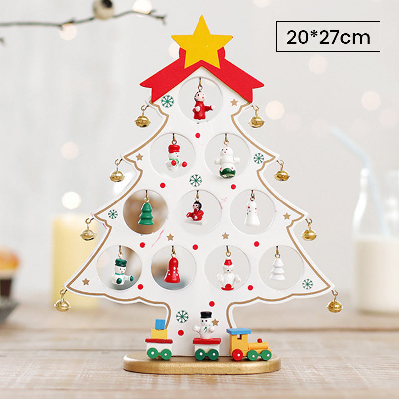 DIY hölzernes Mini Weihnachtsbaum Set